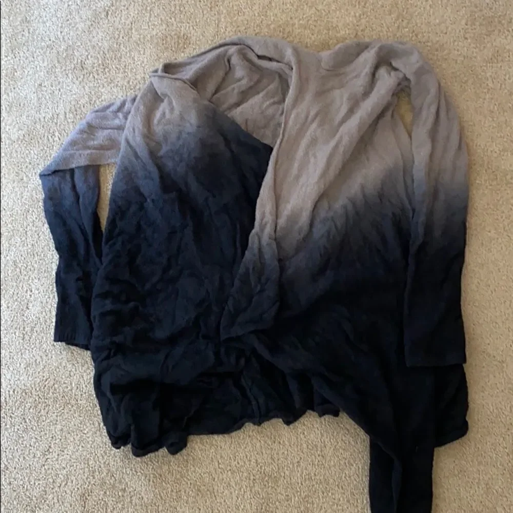 Barefoot dreams cozy cardigan grey ombré S/m
